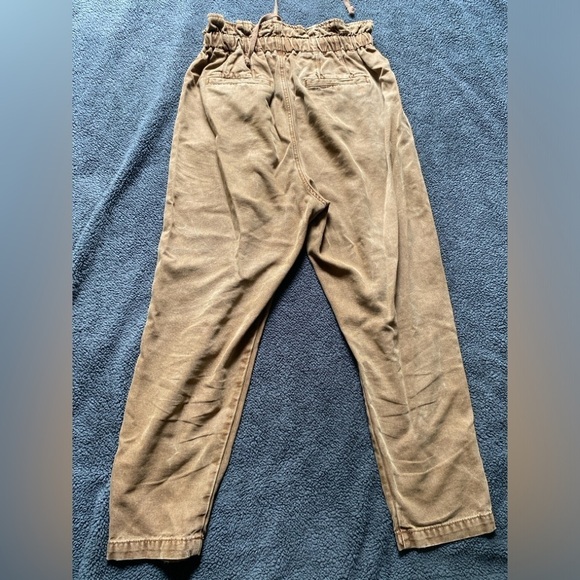 Free People Women's Margate Pleated Trousers Paperbag Waist Pants Brown Size S P - Picture 3 of 6